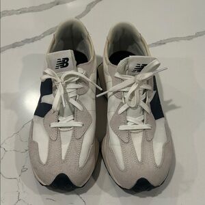 New Balance Cream and Black Athletic Shoes